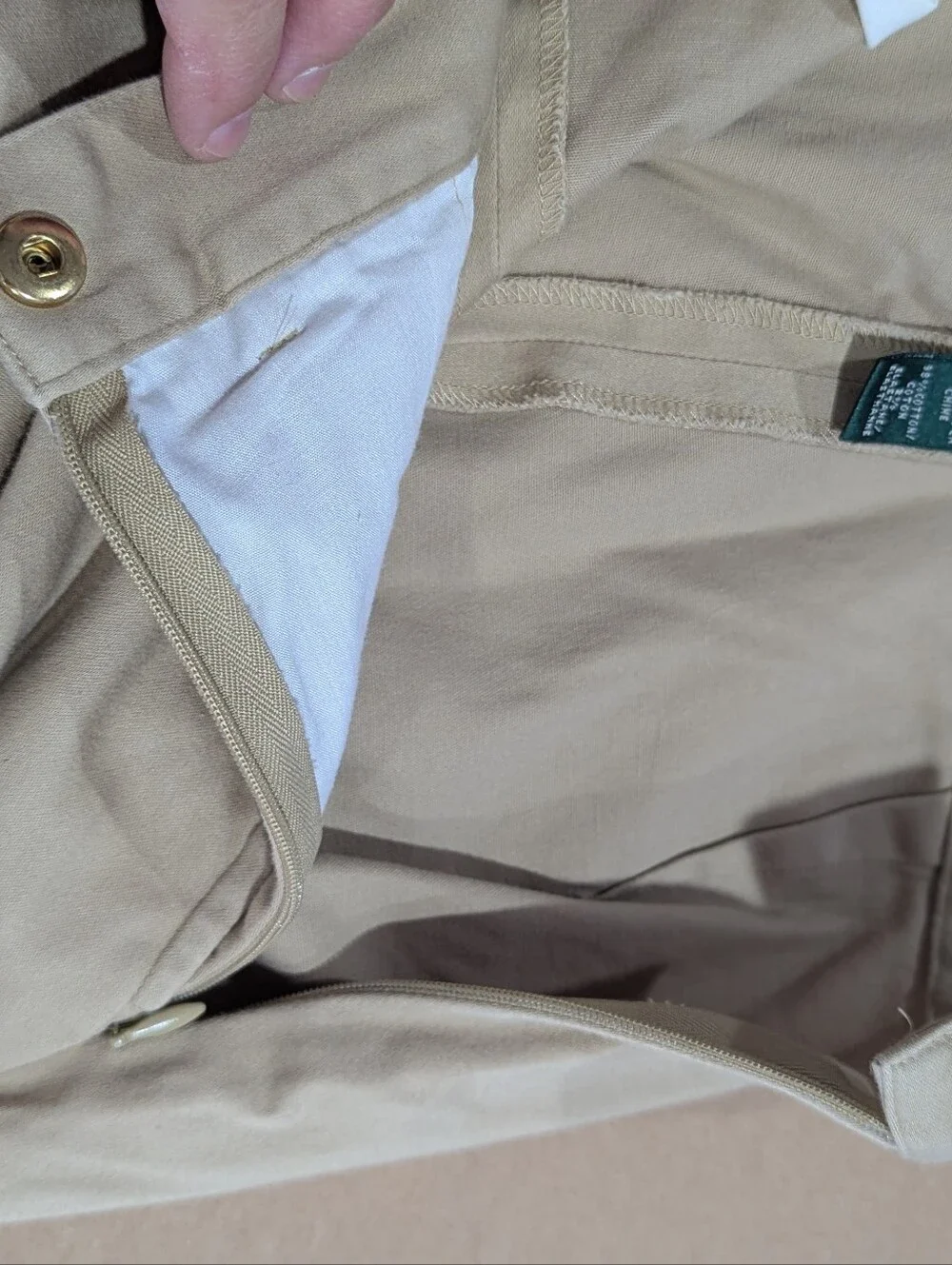 LAUREN Ralph Lauren Trousers Petite Beige Khaki Side Zip Ankle Pants Sz 2P *EUC